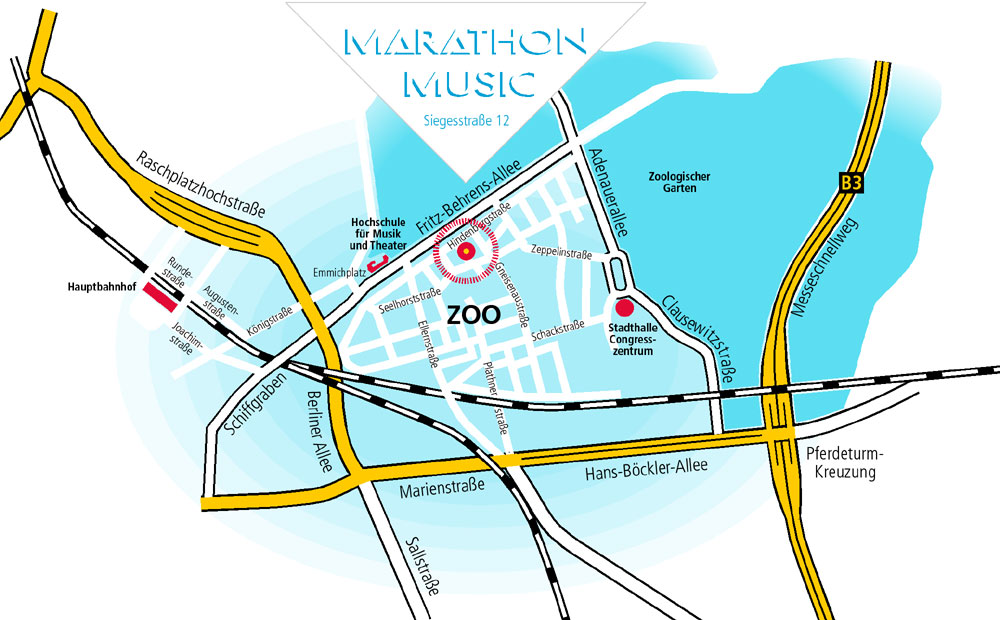 Lageplan Marathon Music Lageplan Marathon Music